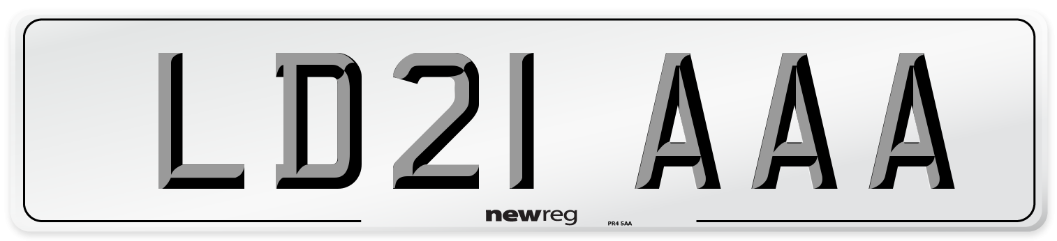 LD21 AAA Number Plate from New Reg